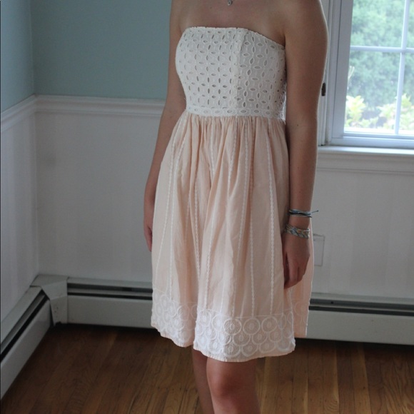 h&m strapless dress